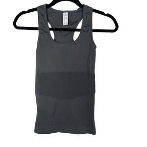 Adidas Stella McCartney XS Charcoal Gray Seamless Racerback Tank Top Scoop Neck